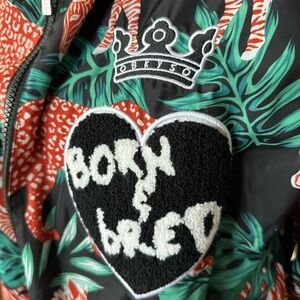 Tropical Animal Print Rain Jacket